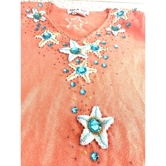 Vintage Jack B Quick Women's Top Size Medium Starfish - Picture 14 of 15